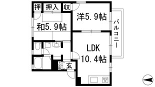 ツインドリームハイツＡ棟の物件間取画像